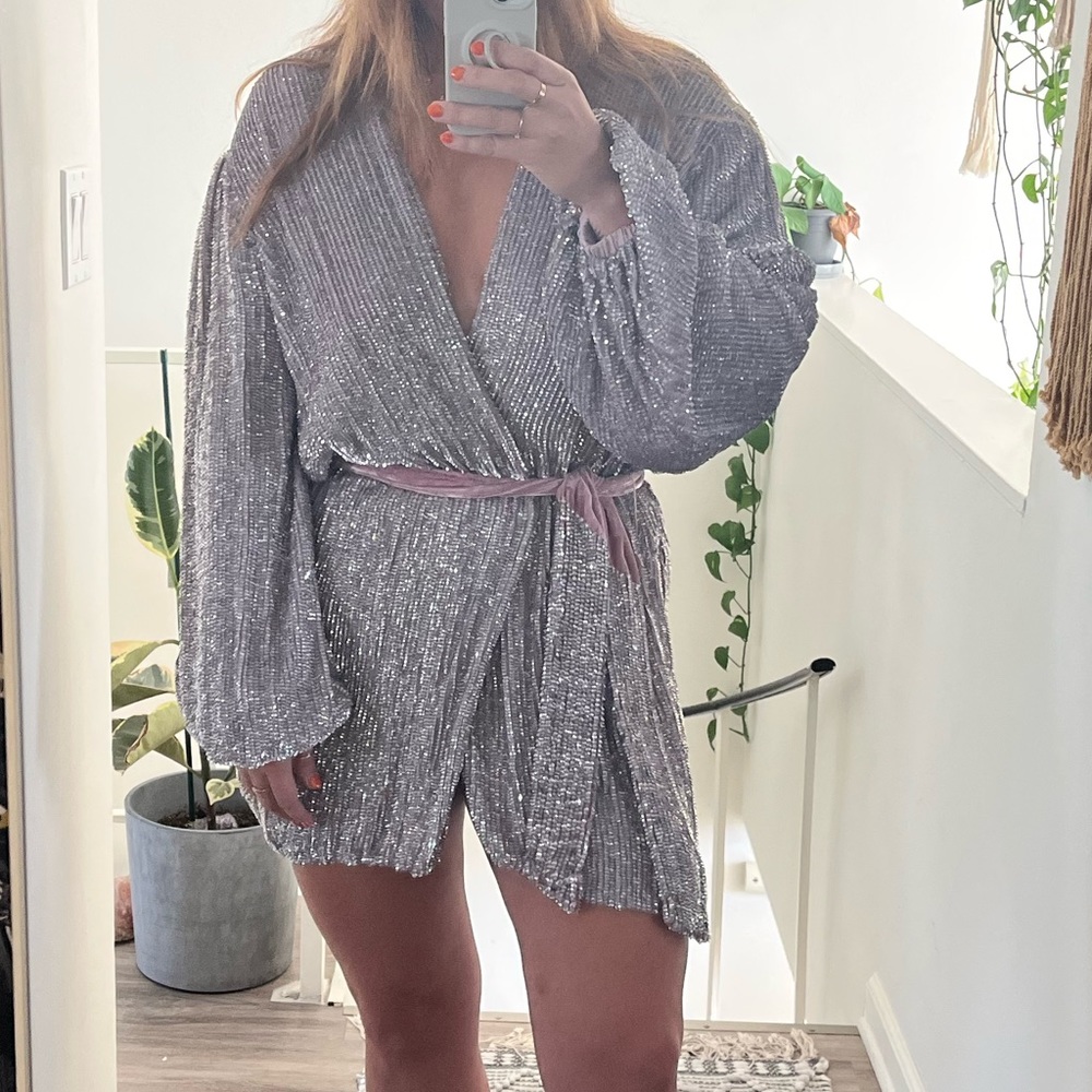 Retrofete robe dress - dusty lilac